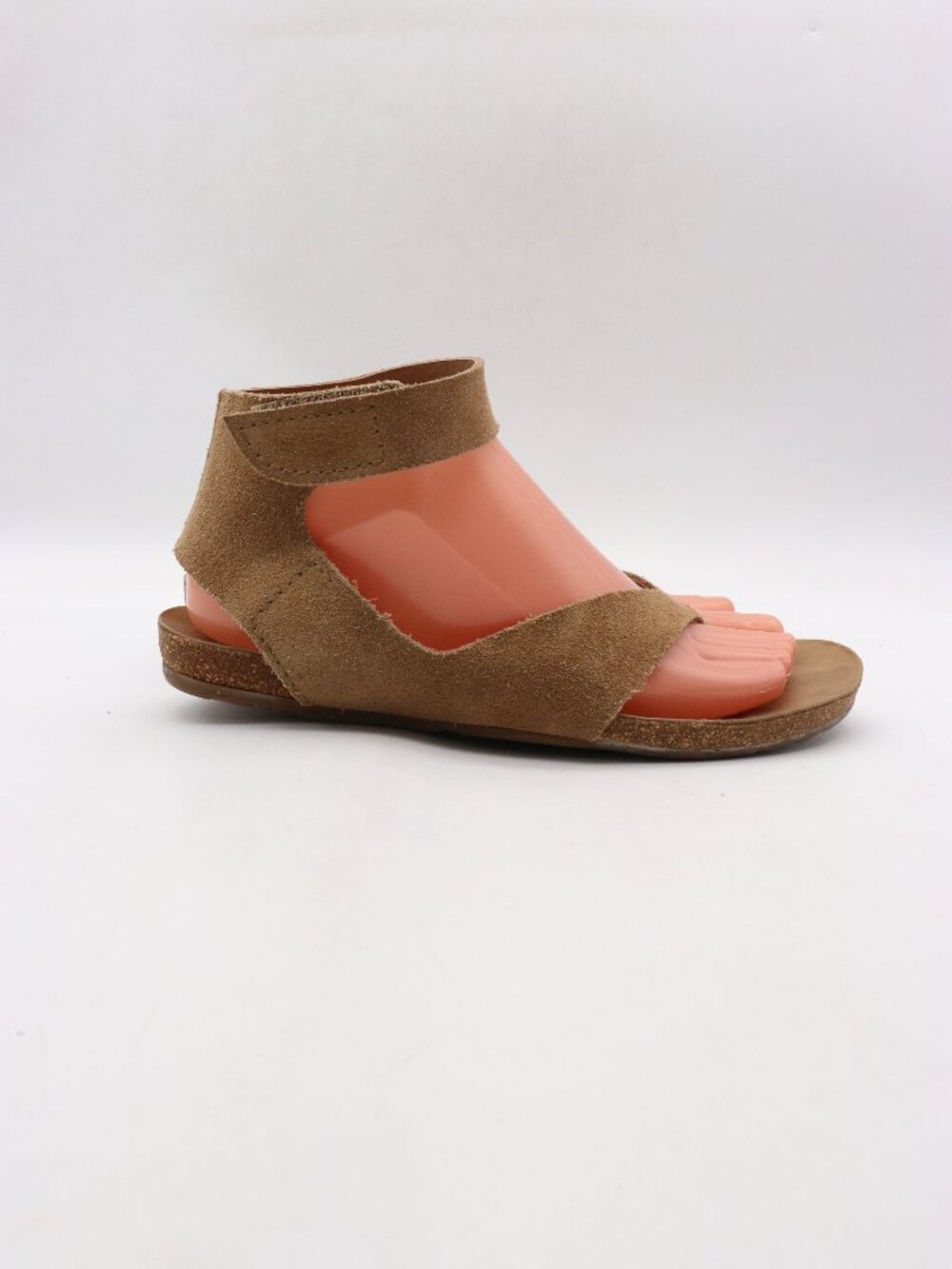 Pedro Garcia Brown Suede Sandals Women's EU 38 Open Toe Ankle Strap Hook & Loop